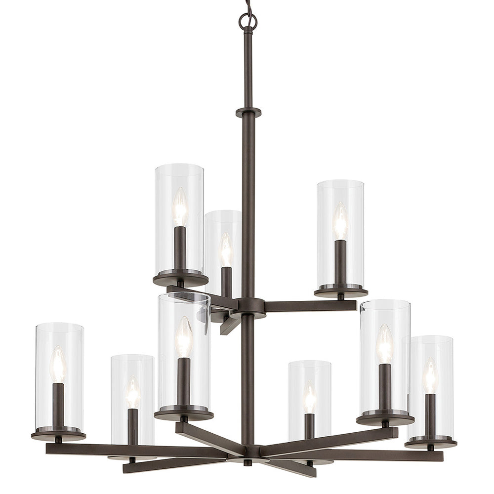 Kichler Canada - Nine Light Chandelier - Crosby - Olde Bronze- Union Lighting Luminaires Decor
