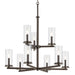 Kichler Canada - Nine Light Chandelier - Crosby - Olde Bronze- Union Lighting Luminaires Decor