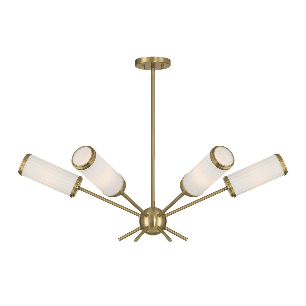 Savoy House - Six Light Chandelier - Denison - Warm Brass- Union Lighting Luminaires Decor