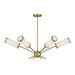 Savoy House - Six Light Chandelier - Denison - Warm Brass- Union Lighting Luminaires Decor