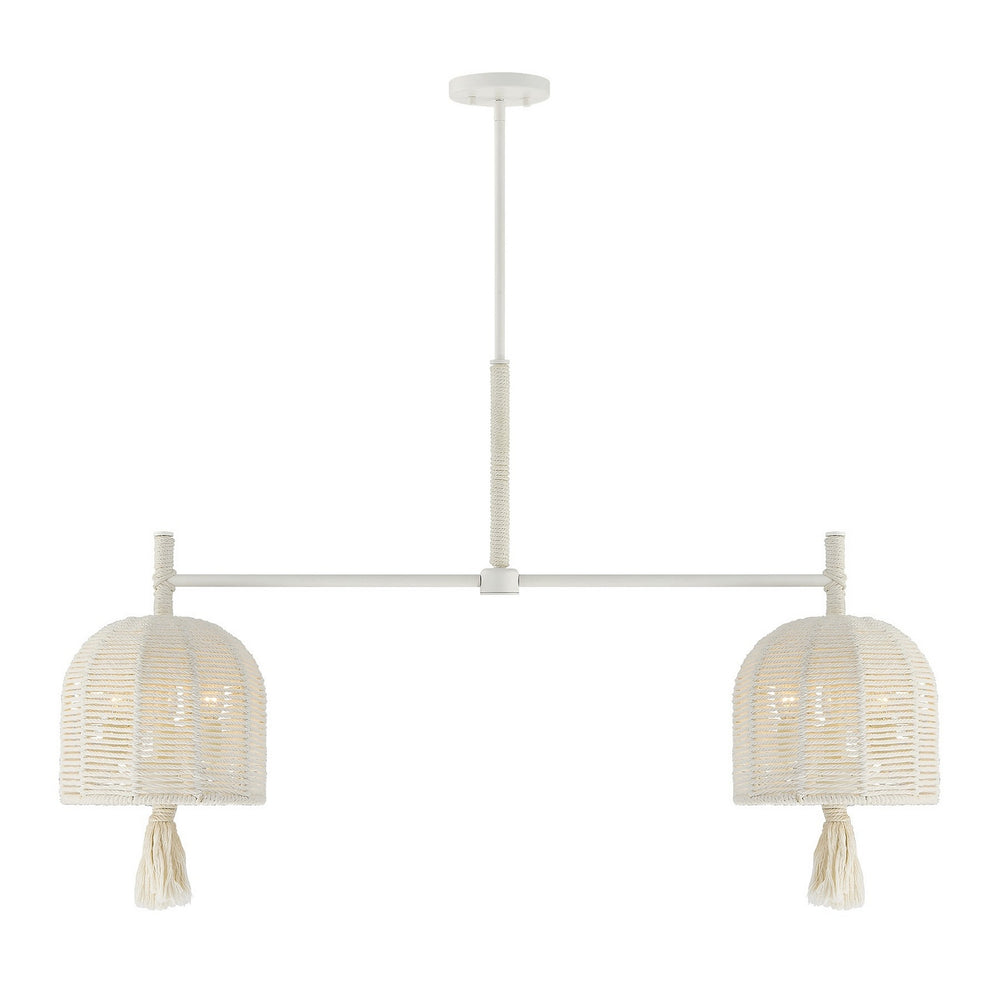 Savoy House - Six Light Chandelier - Lunara - Cotton- Union Lighting Luminaires Decor