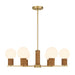 Savoy House - Six Light Chandelier - Jarrell - Warm Brass- Union Lighting Luminaires Decor