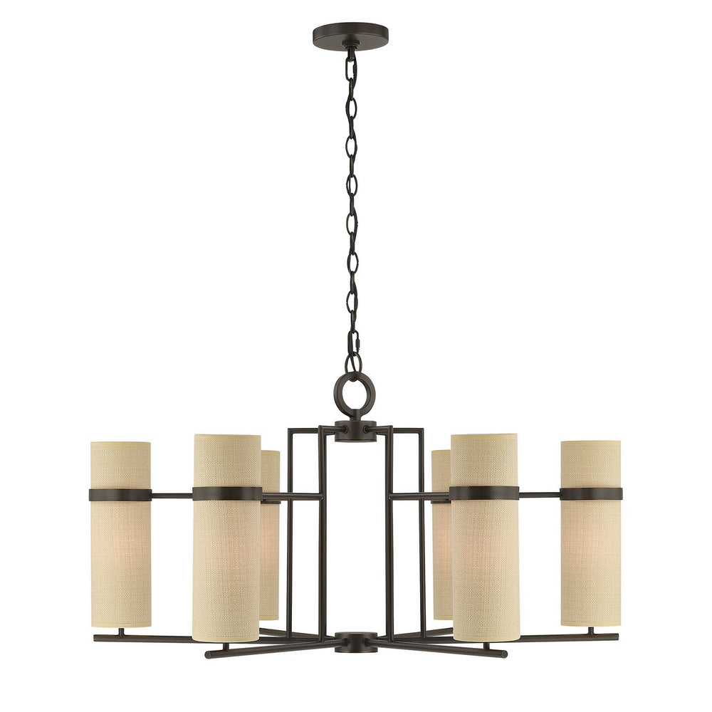 Savoy House - Six Light Chandelier - Weston - Mediterranean Bronze- Union Lighting Luminaires Decor