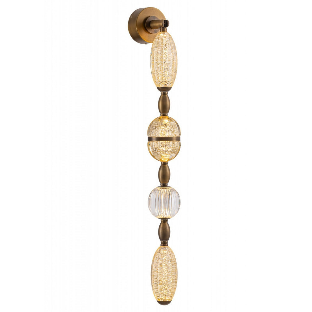 Avenue Lighting - LED Wall Sconce - Dubai - Aged Golden Brass- Union Lighting Luminaires Decor