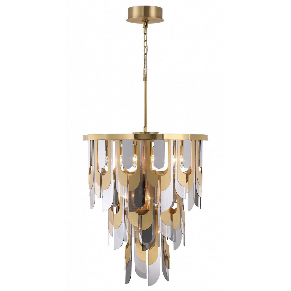 Avenue Lighting - Ten Light Pendant - Paramount - Aged Brass- Union Lighting Luminaires Decor