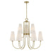 Savoy House - Nine Light Chandelier - Wilkes - Warm Brass- Union Lighting Luminaires Decor