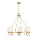 Savoy House - Eight Light Chandelier - Wilkes - Warm Brass- Union Lighting Luminaires Decor