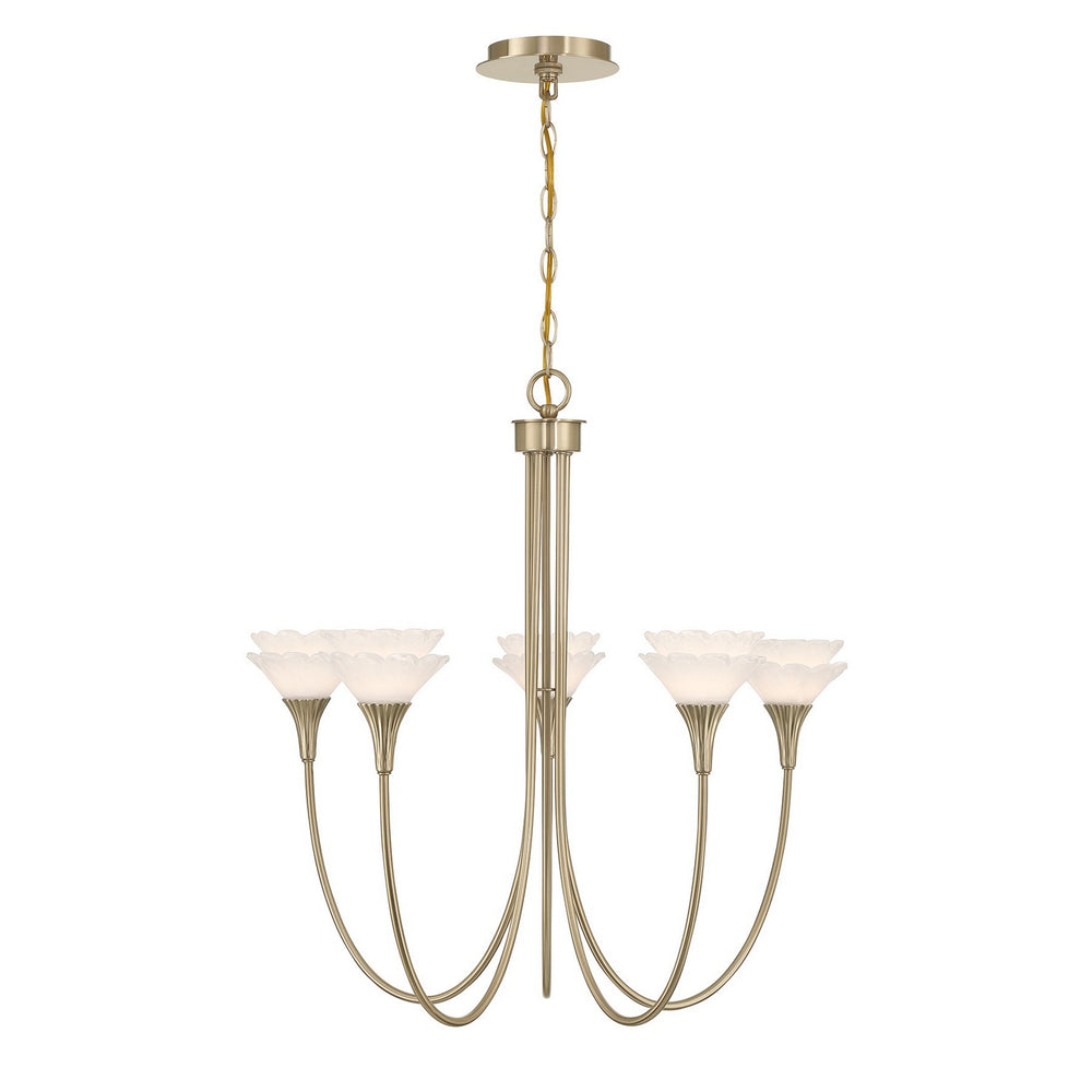 Savoy House - Five Light Chandelier - Florena - Noble Brass- Union Lighting Luminaires Decor