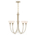 Savoy House - Five Light Chandelier - Florena - Noble Brass- Union Lighting Luminaires Decor