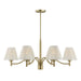 Savoy House - Six Light Chandelier - Rosa - Noble Brass- Union Lighting Luminaires Decor