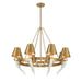 Savoy House - Eight Light Chandelier - Hearne - Warm Brass- Union Lighting Luminaires Decor