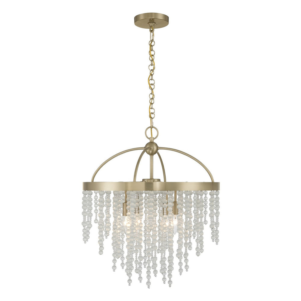 Savoy House - Four Light Chandelier - Jeanette - Noble Brass- Union Lighting Luminaires Decor