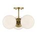 Savoy House - Three Light Chandelier - Turin - Warm Brass- Union Lighting Luminaires Decor