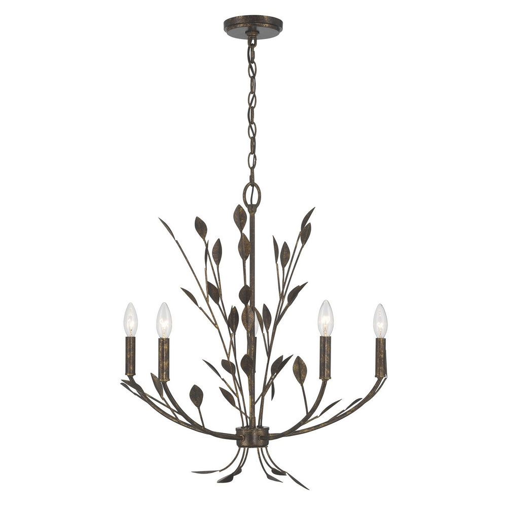 Savoy House - Five Light Chandelier - Laska - Enchanted Bronze- Union Lighting Luminaires Decor