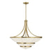 Savoy House - Four Light Chandelier - Constantine - Warm Brass- Union Lighting Luminaires Decor