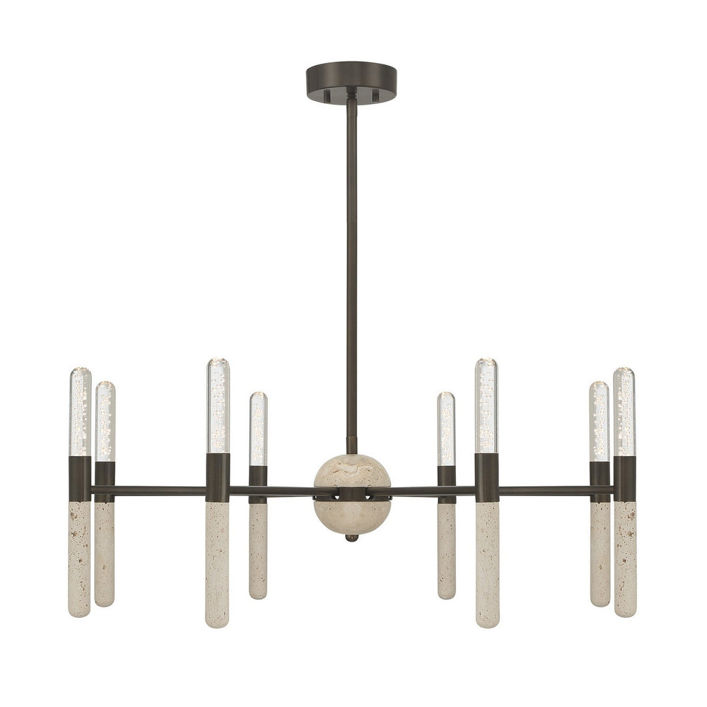 Savoy House - LED Chandelier - Linden - Mediterranean Bronze- Union Lighting Luminaires Decor