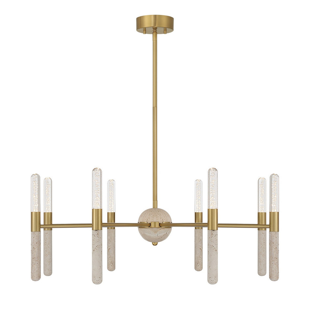 Savoy House - LED Chandelier - Linden - Warm Brass- Union Lighting Luminaires Decor