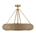 Savoy House - Four Light Fan D'Lier - Gaia - Warm Brass- Union Lighting Luminaires Decor