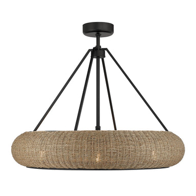 Savoy House Canada - Six Light Fan D'Lier - Gaia - Matte Black- Union Lighting Luminaires Decor