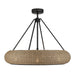 Savoy House - Six Light Fan D'Lier - Gaia - Matte Black- Union Lighting Luminaires Decor