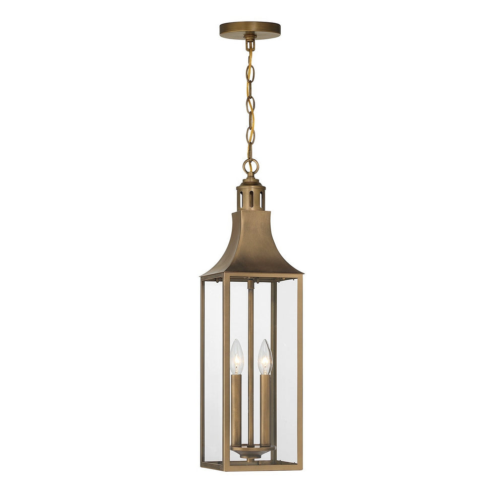 Savoy House - Two Light Outdoor Hanging Lantern - Lancaster - Atlas Bronze- Union Lighting Luminaires Decor