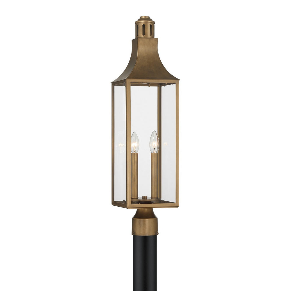 Savoy House - Two Light Outdoor Post Lantern - Lancaster - Atlas Bronze- Union Lighting Luminaires Decor