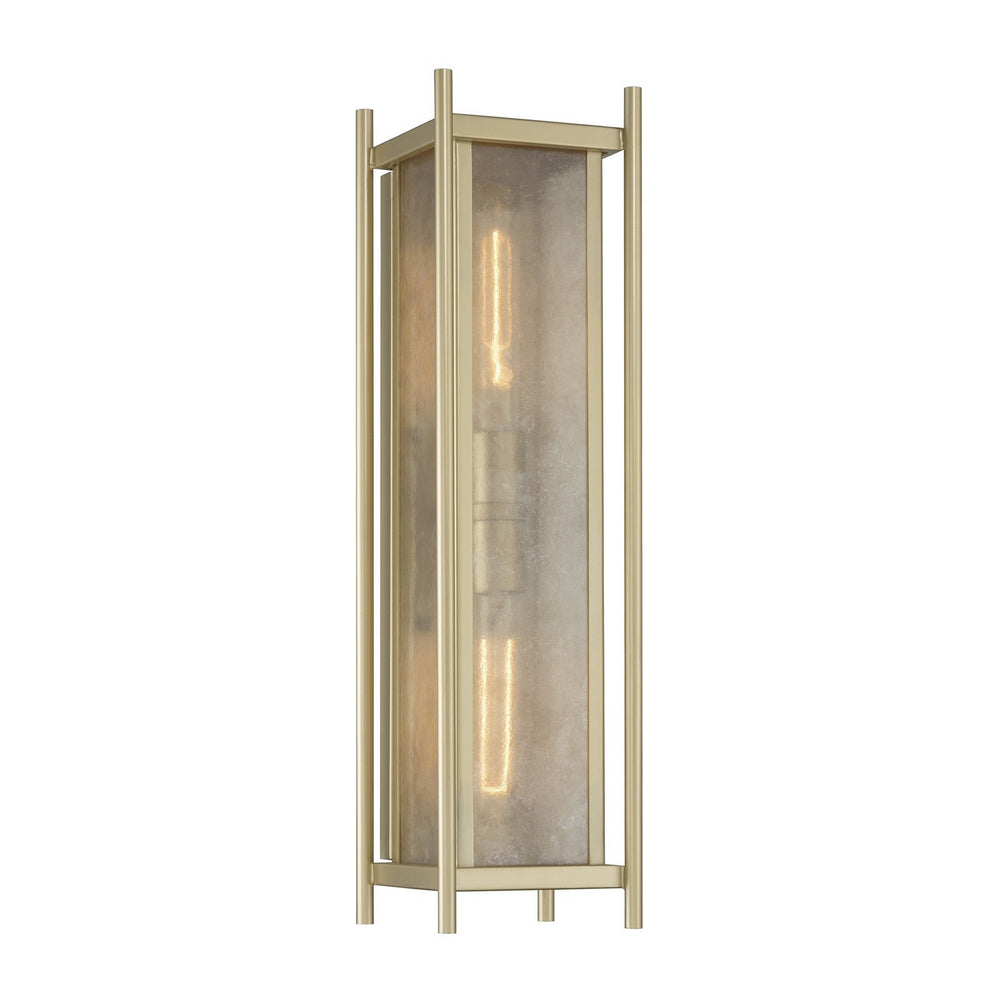 Savoy House - Two Light Outdoor Wall Lantern - Jacobs - Serene Brass- Union Lighting Luminaires Decor
