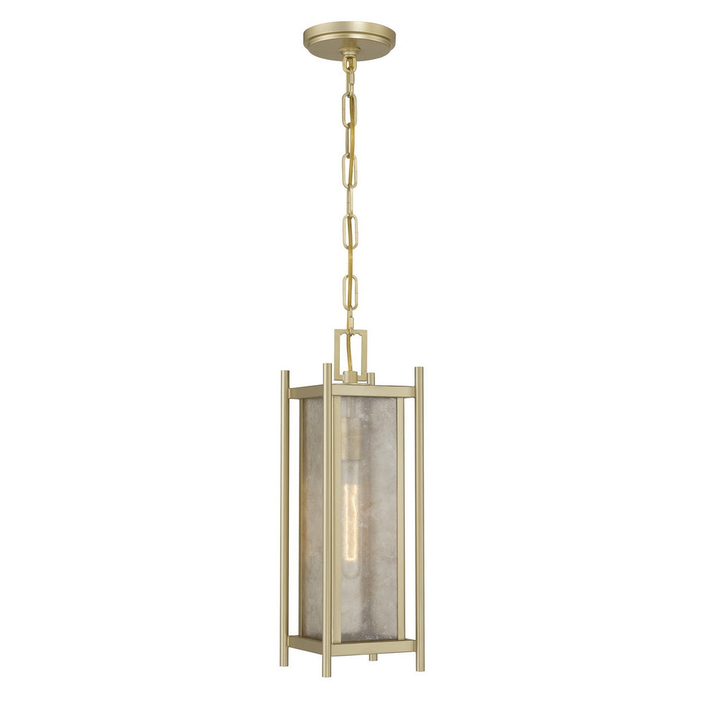 Savoy House - One Light Outdoor Hanging Lantern - Jacobs - Serene Brass- Union Lighting Luminaires Decor