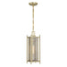 Savoy House - One Light Outdoor Hanging Lantern - Jacobs - Serene Brass- Union Lighting Luminaires Decor