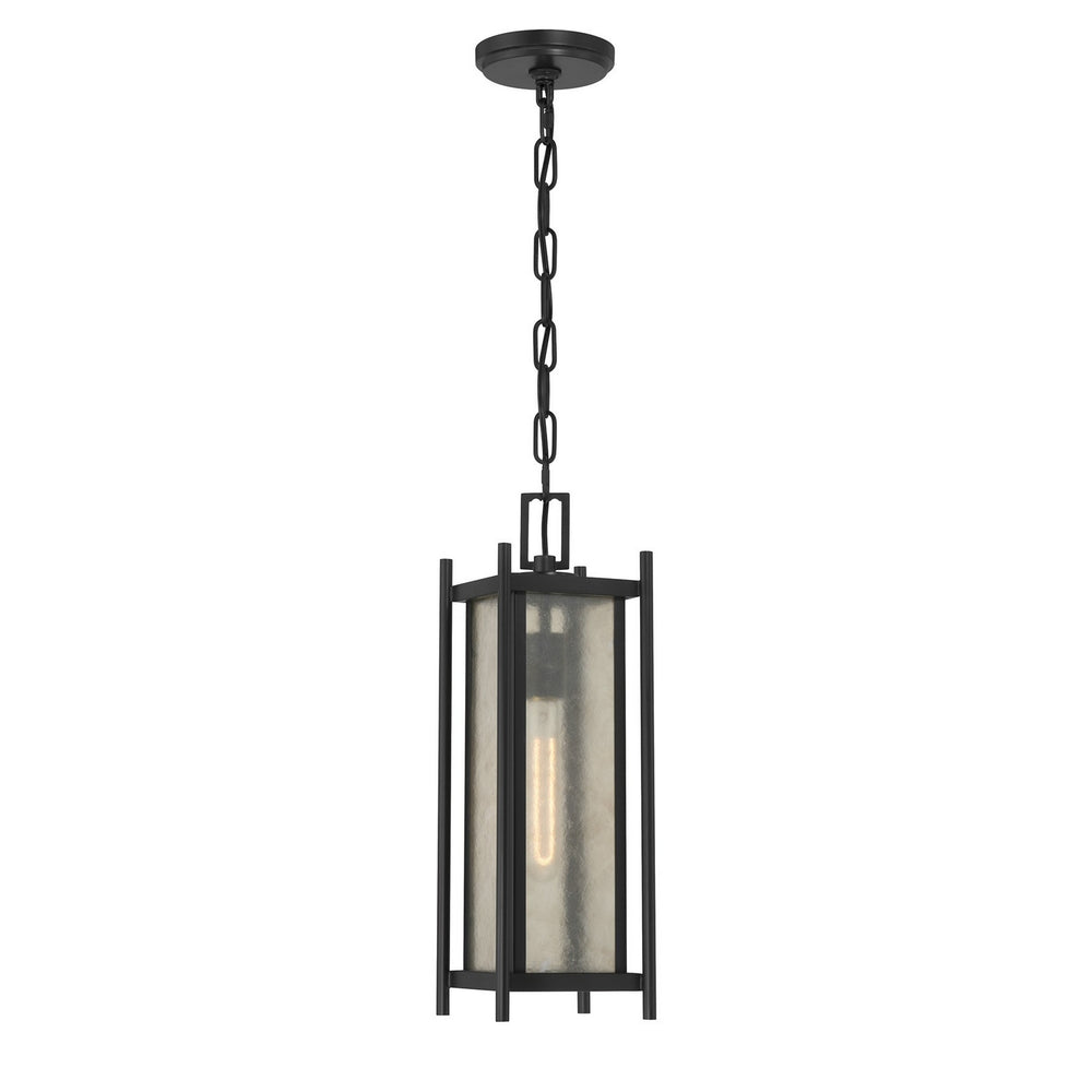 Savoy House - One Light Outdoor Hanging Lantern - Jacobs - Matte Black- Union Lighting Luminaires Decor