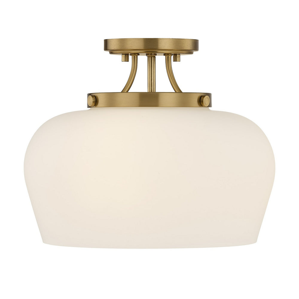 Savoy House - Three Light Semi-Flush Mount - Octave - Warm Brass- Union Lighting Luminaires Decor