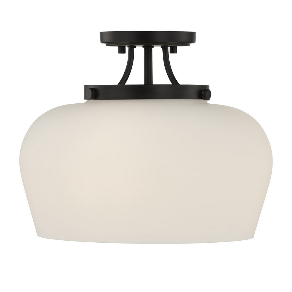 Savoy House - Three Light Semi-Flush Mount - Octave - Matte Black- Union Lighting Luminaires Decor