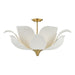 Savoy House - Six Light Convertible Semi-Flush/Pendant - Elsie - Warm Brass- Union Lighting Luminaires Decor