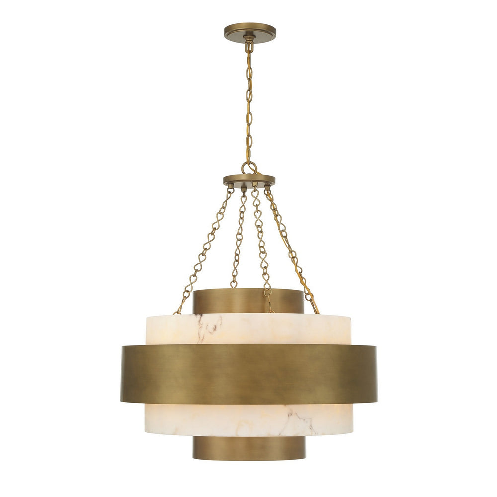 Savoy House - Six Light Pendant - Davenport - Antique Patina- Union Lighting Luminaires Decor