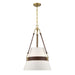 Savoy House - Three Light Pendant - Corinth - Warm Brass- Union Lighting Luminaires Decor