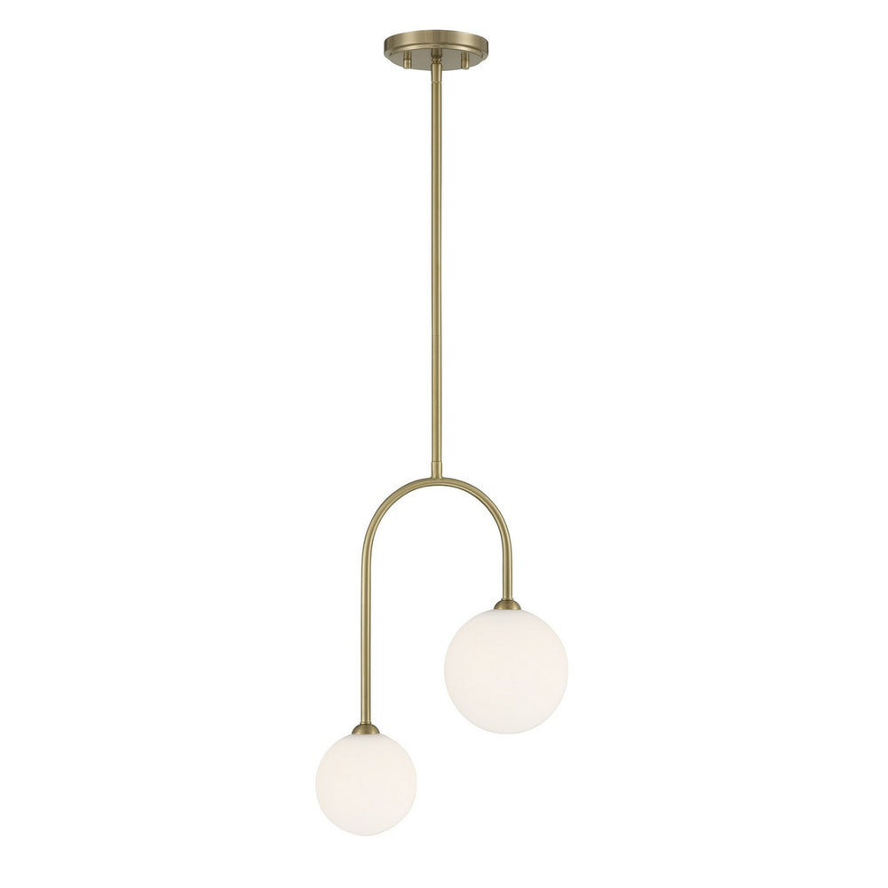 Savoy House - Two Light Pendant - Chester - Noble Brass- Union Lighting Luminaires Decor