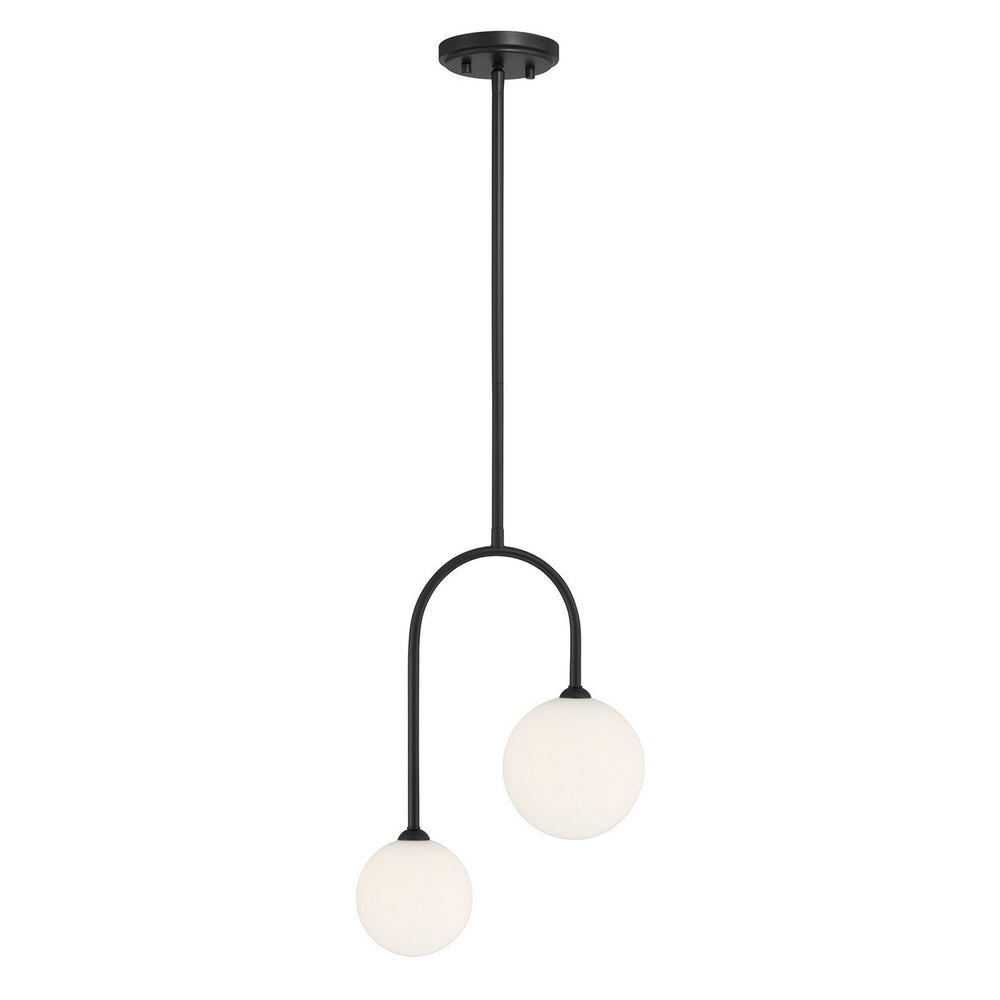 Savoy House - Two Light Pendant - Chester - Matte Black- Union Lighting Luminaires Decor