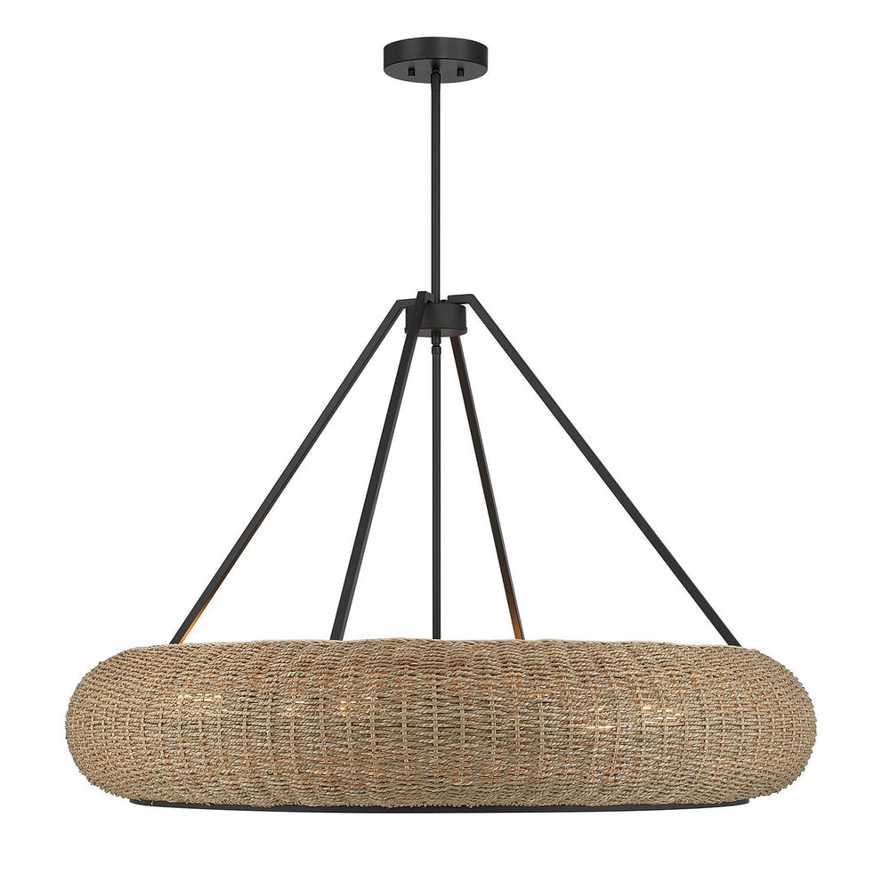 Savoy House - Six Light Pendant - Gaia - Matte Black- Union Lighting Luminaires Decor