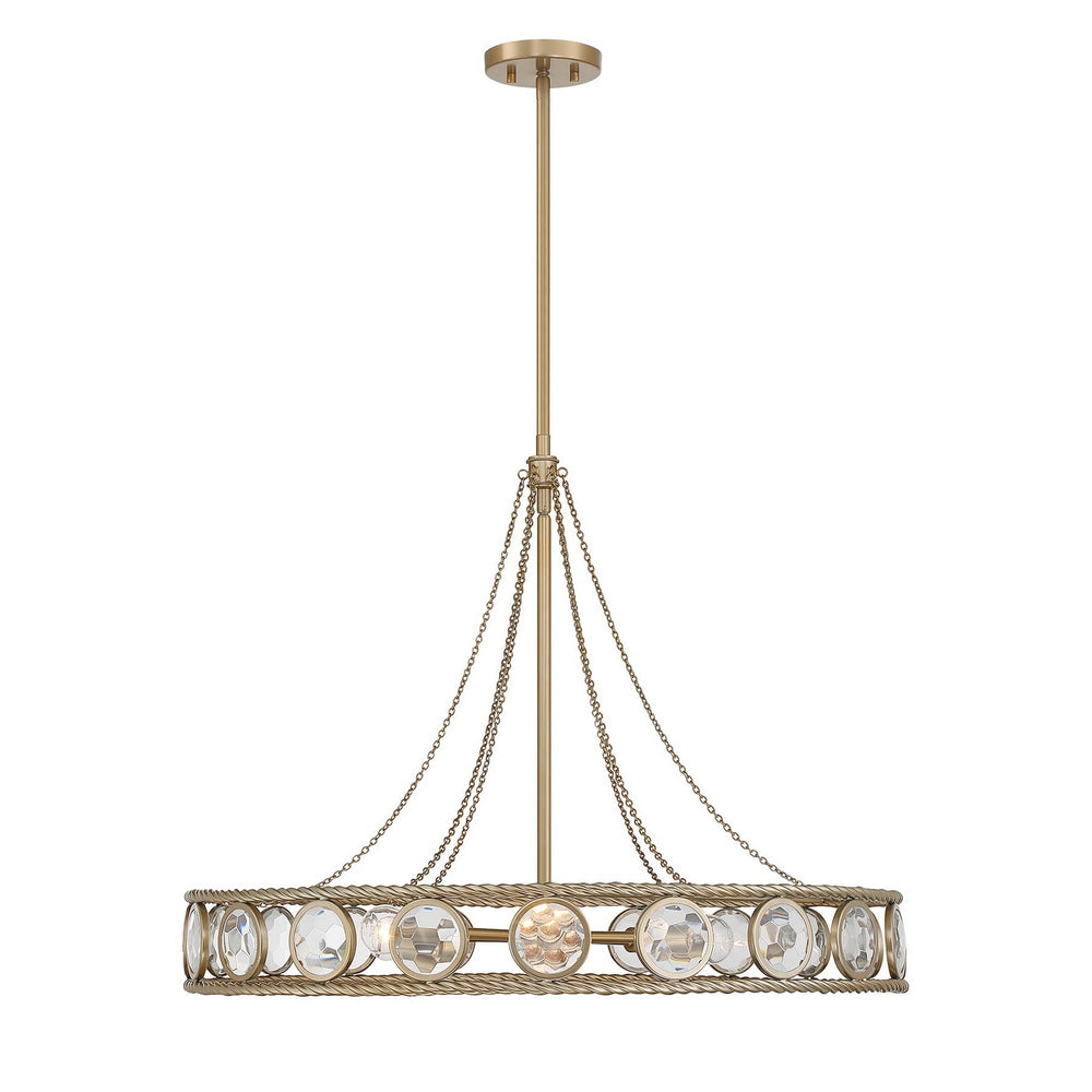 Savoy House - Six Light Pendant - Cologne - Opulent Gold- Union Lighting Luminaires Decor