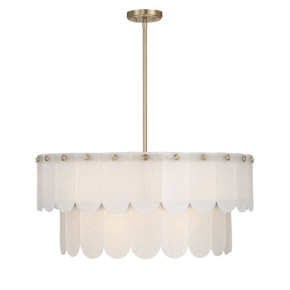 Savoy House - Ten Light Pendant - Ashton - Noble Brass- Union Lighting Luminaires Decor