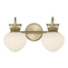 Savoy House - Two Light Bathroom Vanity - Melbourne - Noble Brass- Union Lighting Luminaires Decor