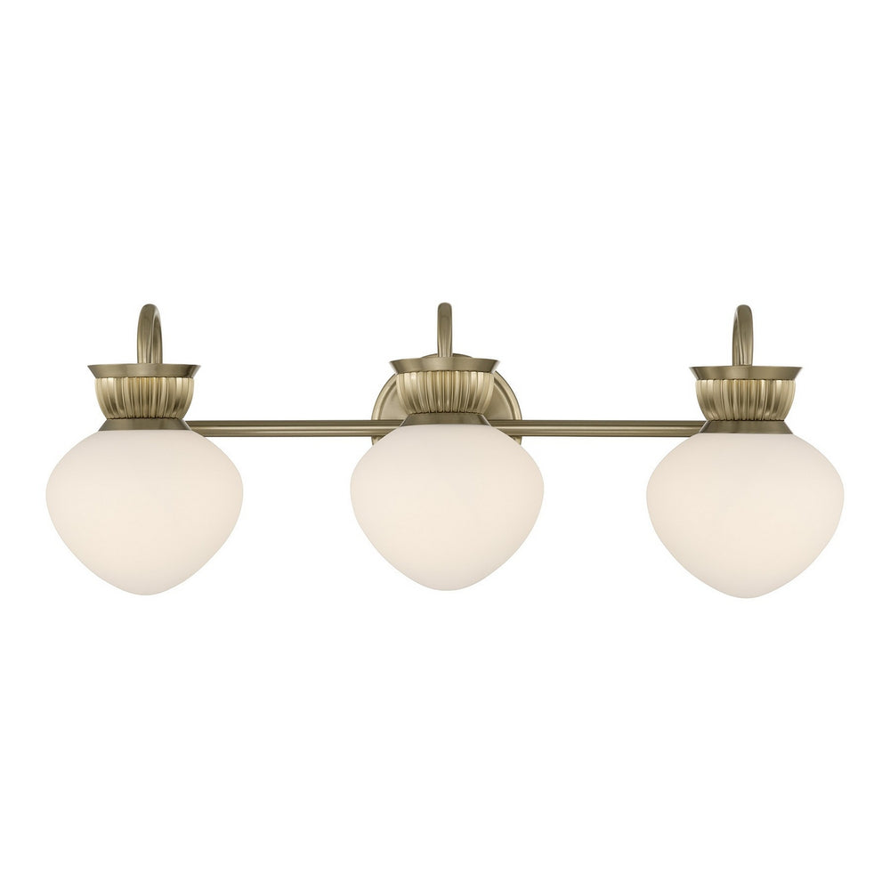 Savoy House - Three Light Bathroom Vanity - Melbourne - Noble Brass- Union Lighting Luminaires Decor
