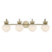 Savoy House - Four Light Bathroom Vanity - Melbourne - Noble Brass- Union Lighting Luminaires Decor