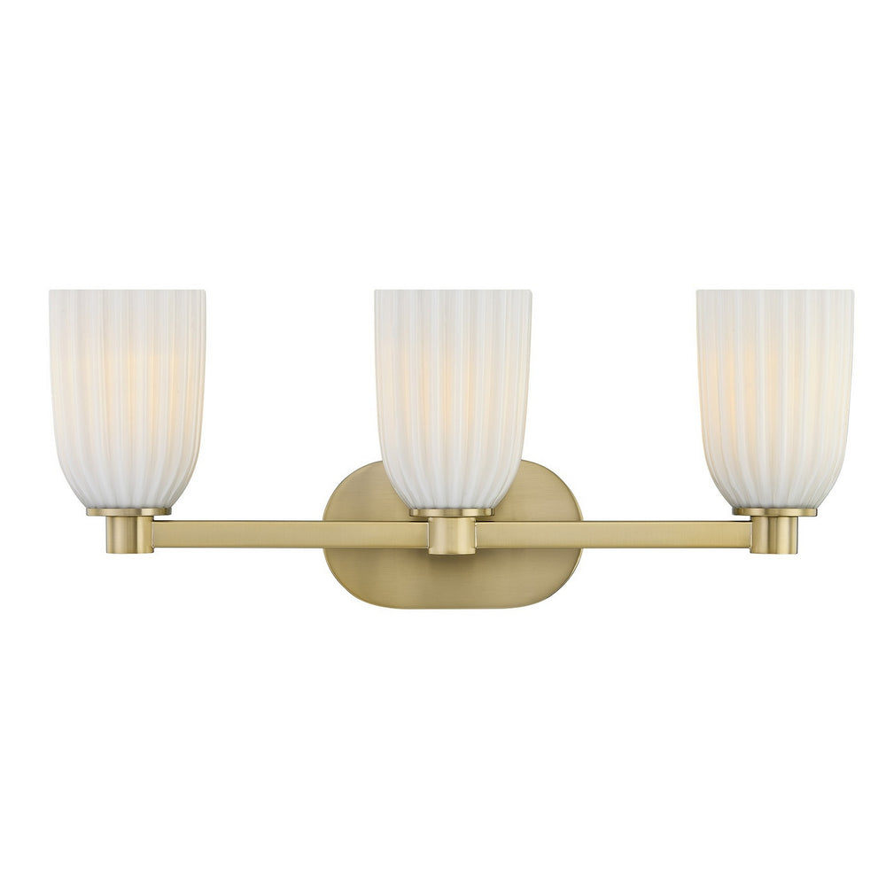 Savoy House - Three Light Bathroom Vanity - Baldwin - Noble Brass- Union Lighting Luminaires Decor