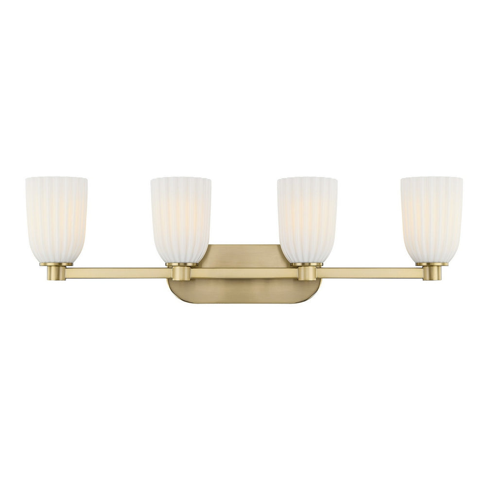 Savoy House - Four Light Bathroom Vanity - Baldwin - Noble Brass- Union Lighting Luminaires Decor