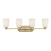 Savoy House - Four Light Bathroom Vanity - Baldwin - Noble Brass- Union Lighting Luminaires Decor