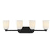 Savoy House - Four Light Bathroom Vanity - Baldwin - Matte Black- Union Lighting Luminaires Decor