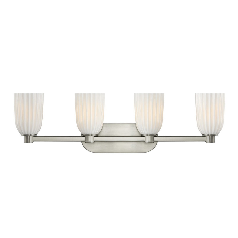 Savoy House - Four Light Bathroom Vanity - Baldwin - Satin Nickel- Union Lighting Luminaires Decor