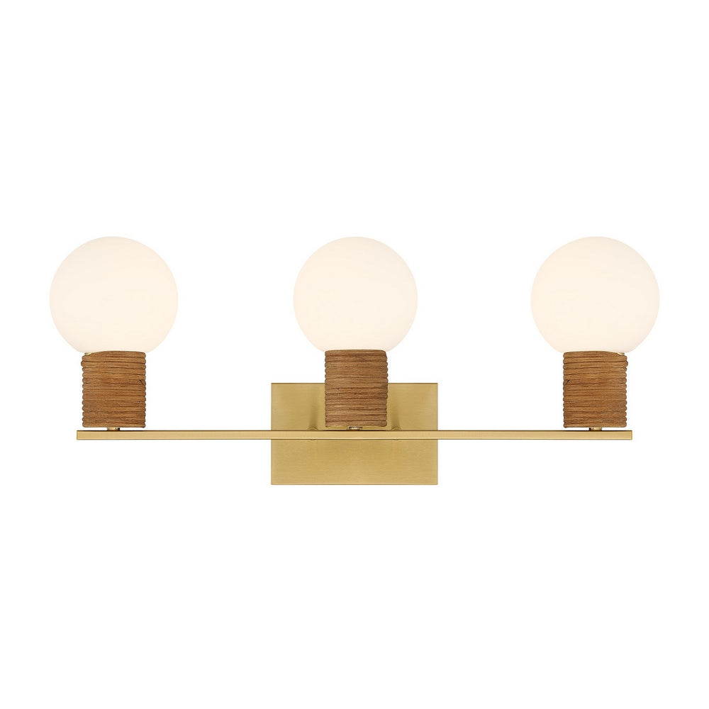 Savoy House - Three Light Bathroom Vanity - Jarrell - Warm Brass- Union Lighting Luminaires Decor