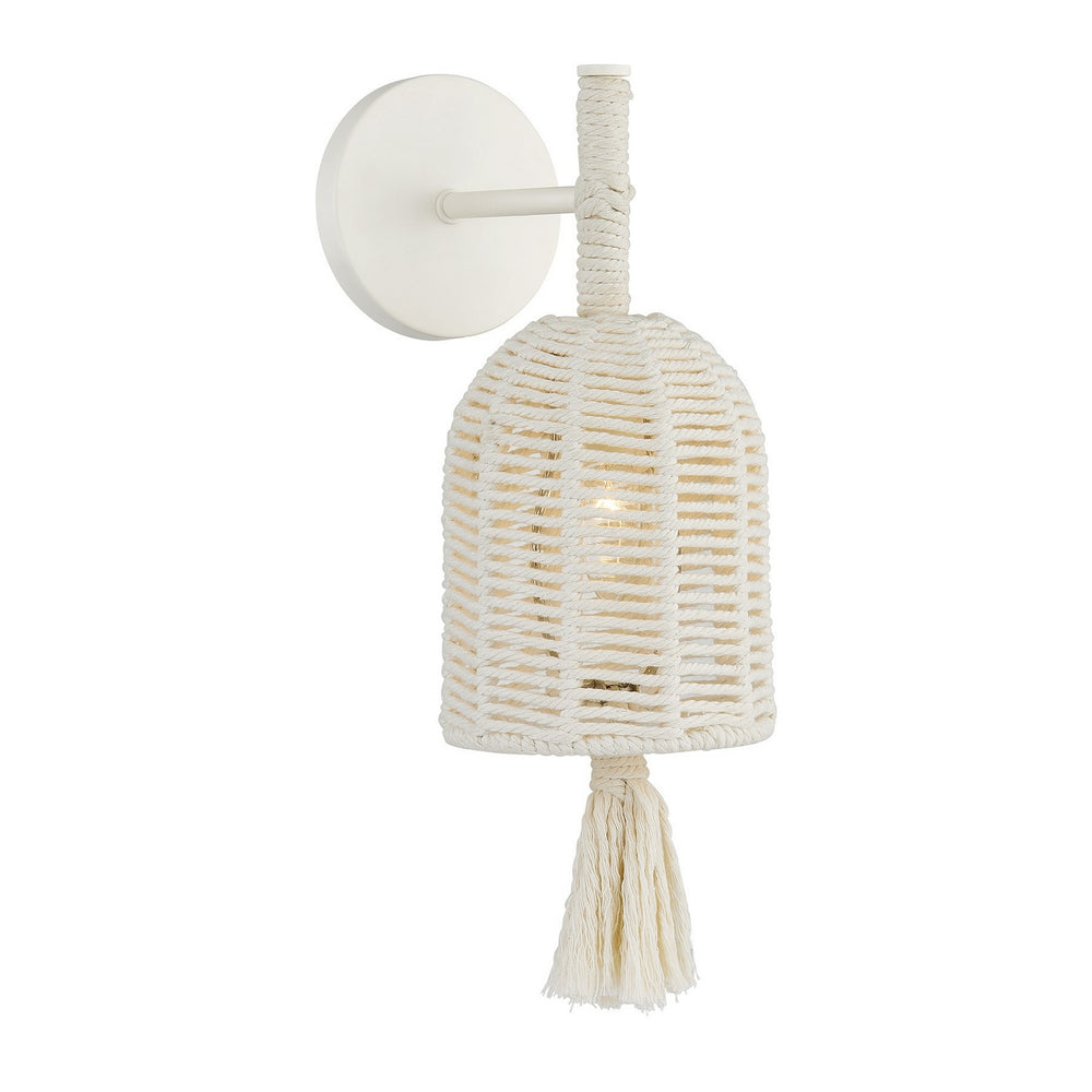 Savoy House - One Light Wall Sconce - Lunara - Cotton- Union Lighting Luminaires Decor